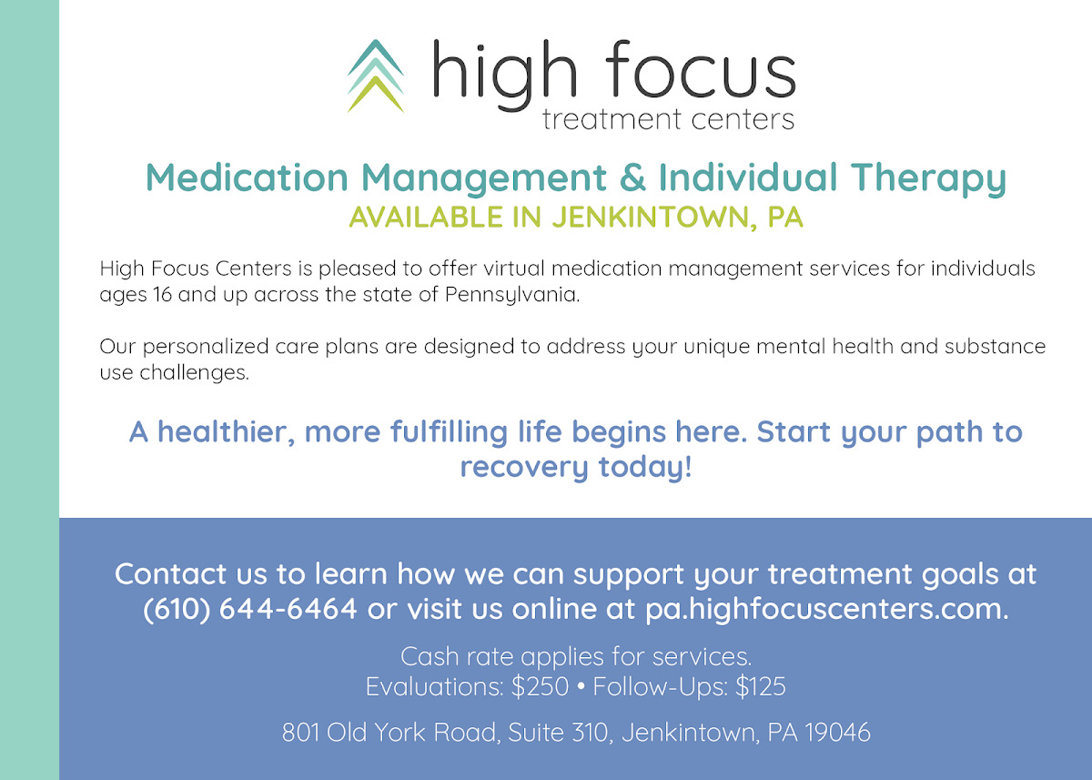 High Focus Centers Jenkintown Outpatient Treatment Center