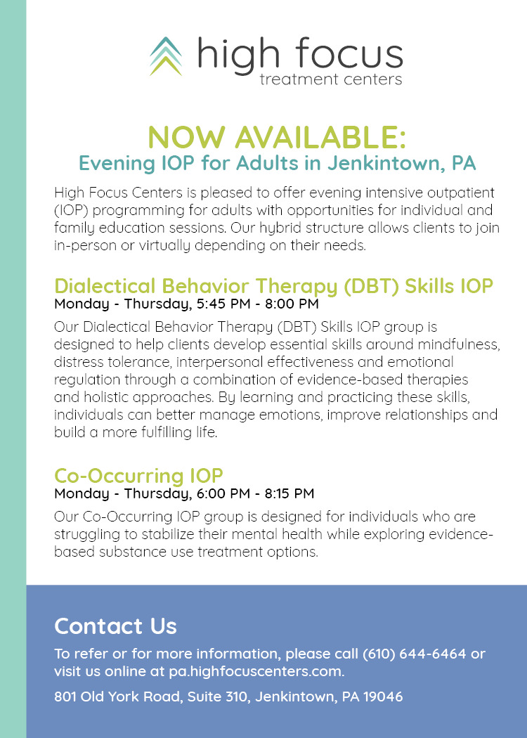 High Focus Centers Jenkintown Outpatient Treatment Center